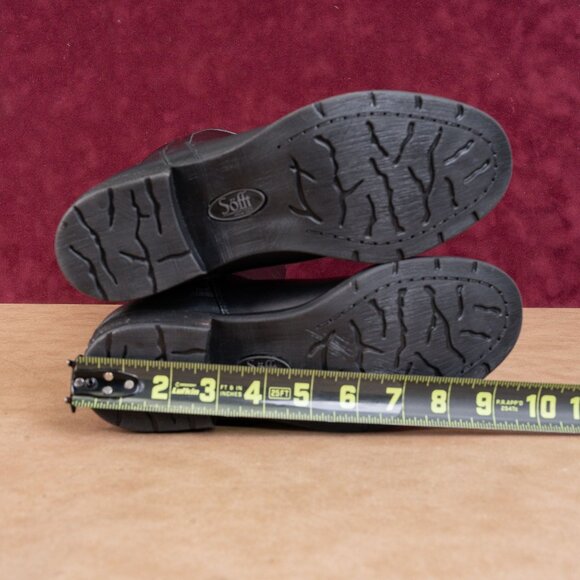 Sofft Woman Black Leather Comfortable Western Riding Zip Knee Boots size 6.5 - Picture 5 of 9